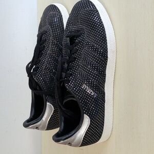 Adidas Black And Silver Metallic Gazelle Sneakers Size 8L / 7M